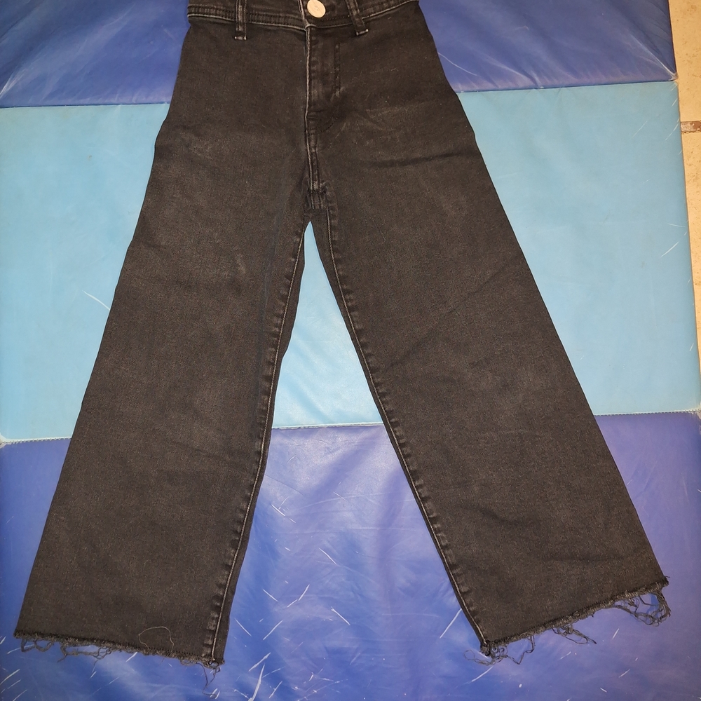Zara Kids Black Wide-Leg Jeans
